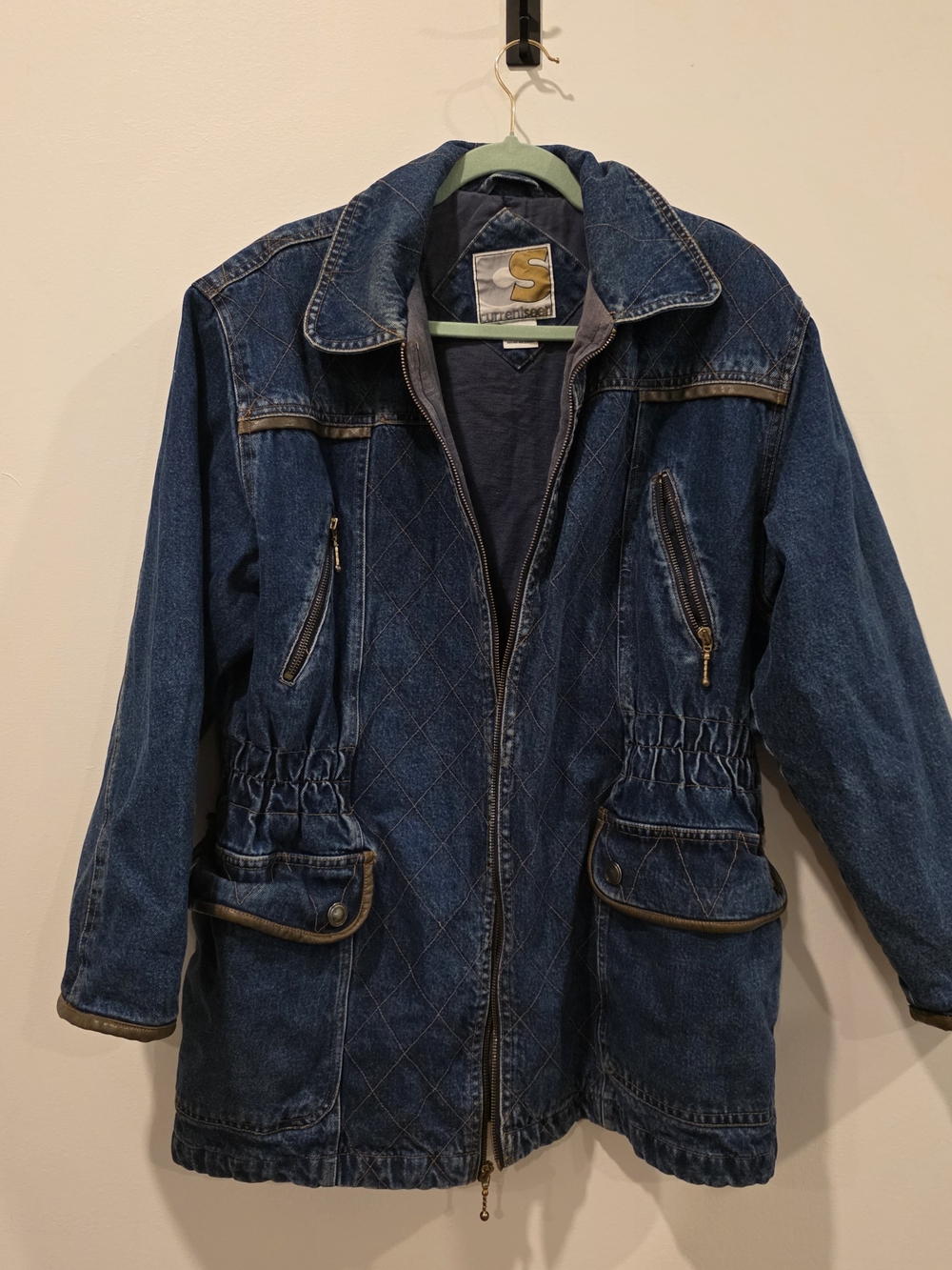 Current Seen Women's Denim Quilted Jacket - Medium